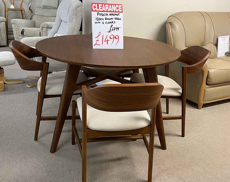 puglia table walnut sale