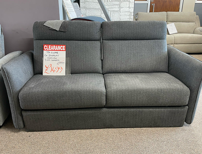Saturn 3-seater dark-grey sofa bed