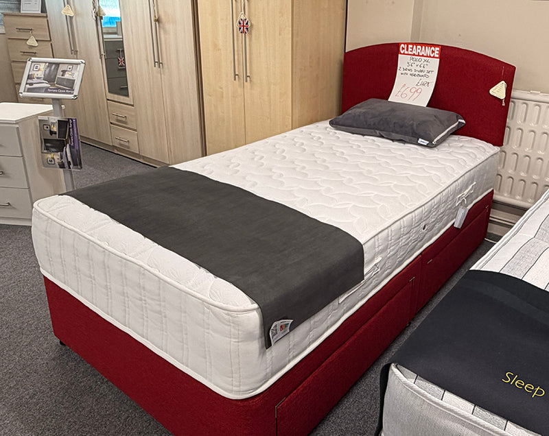 Polo 2 drawer divan set single bed