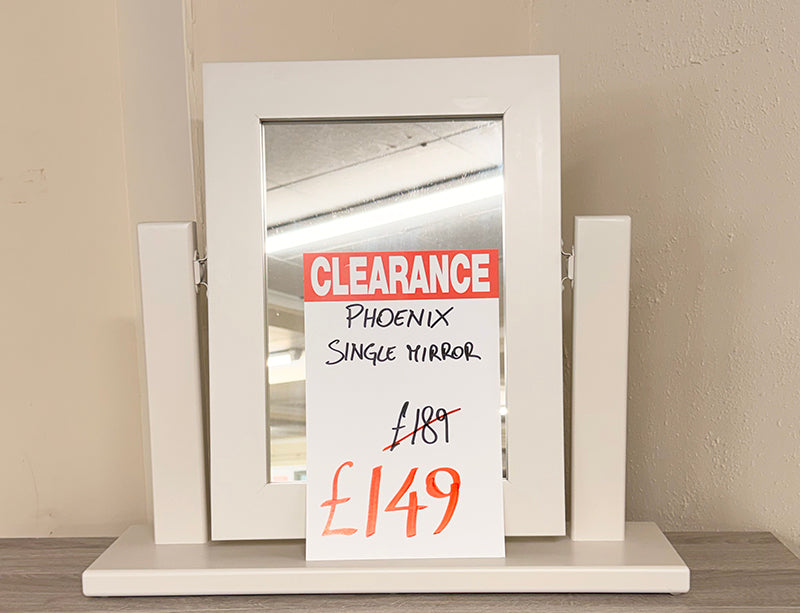 Single mirror in white finish