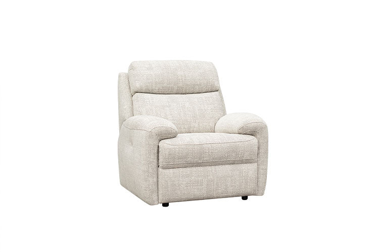 Beige recliner chair on a white background
