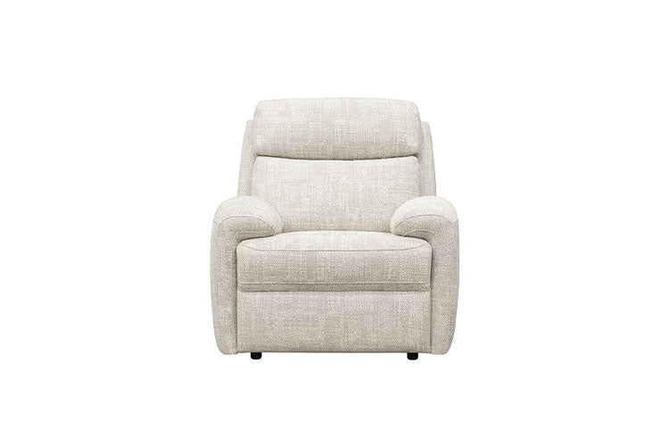 Beige recliner chair on a white background