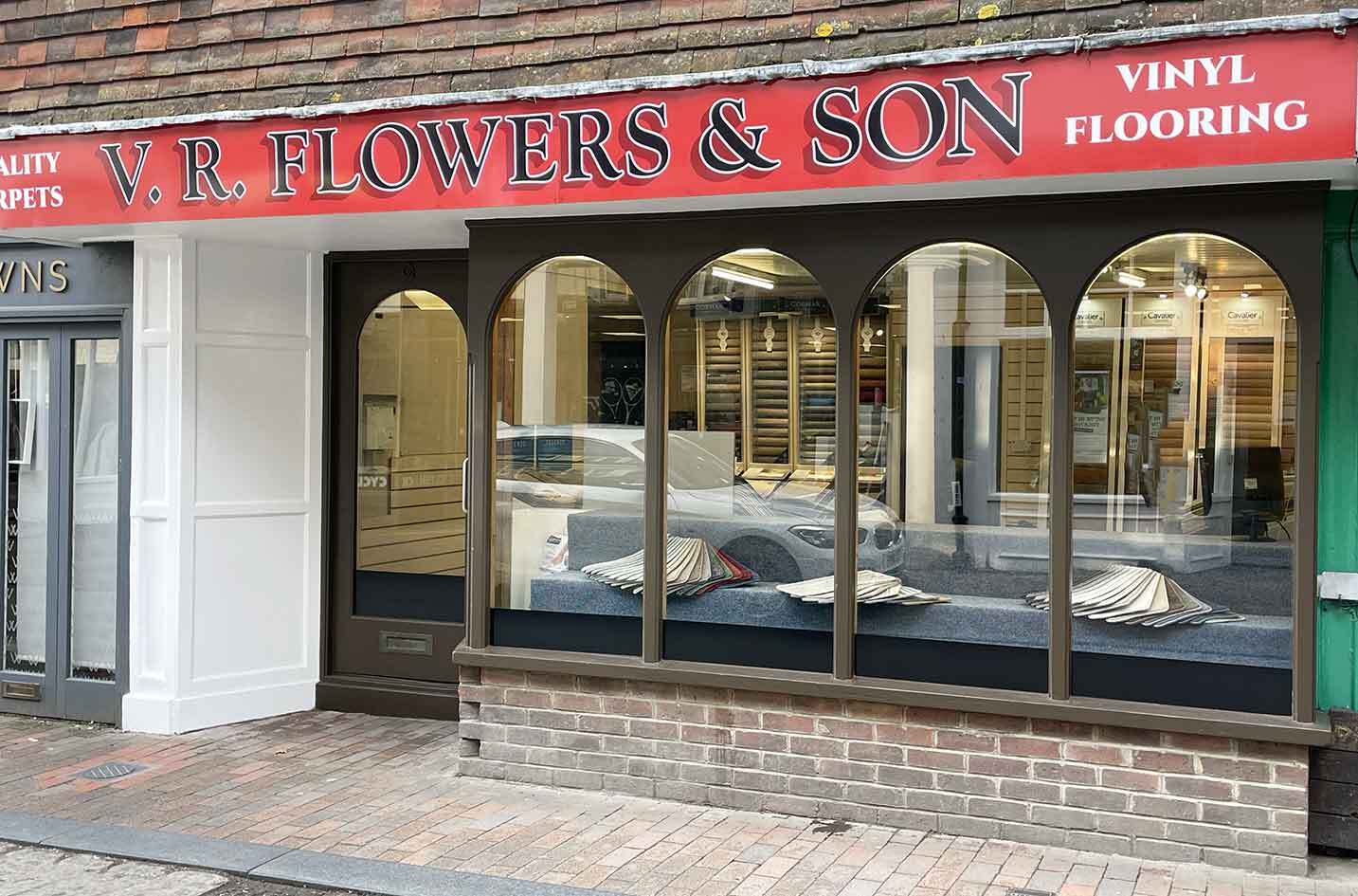 VR Flowers & Son Shop Front, Lewes