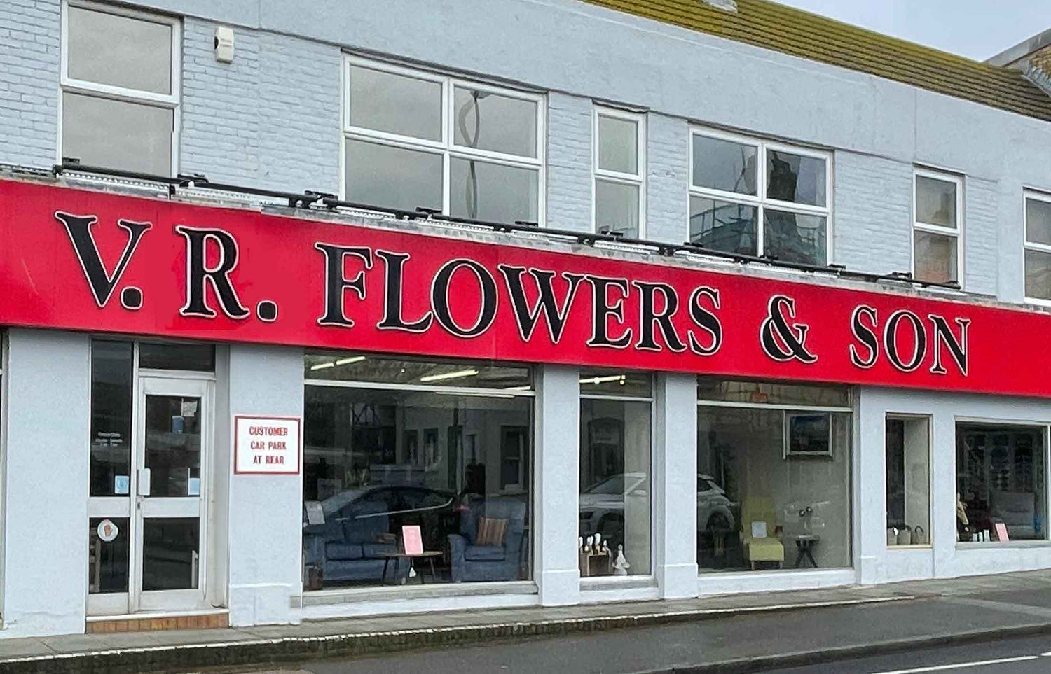 vr flowers front of store seaford