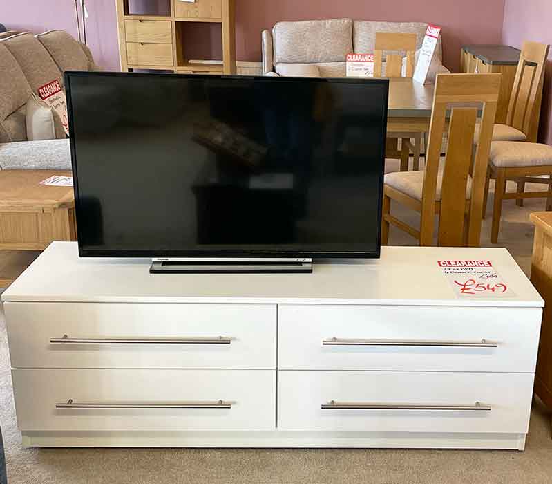 white tv unit on clearance