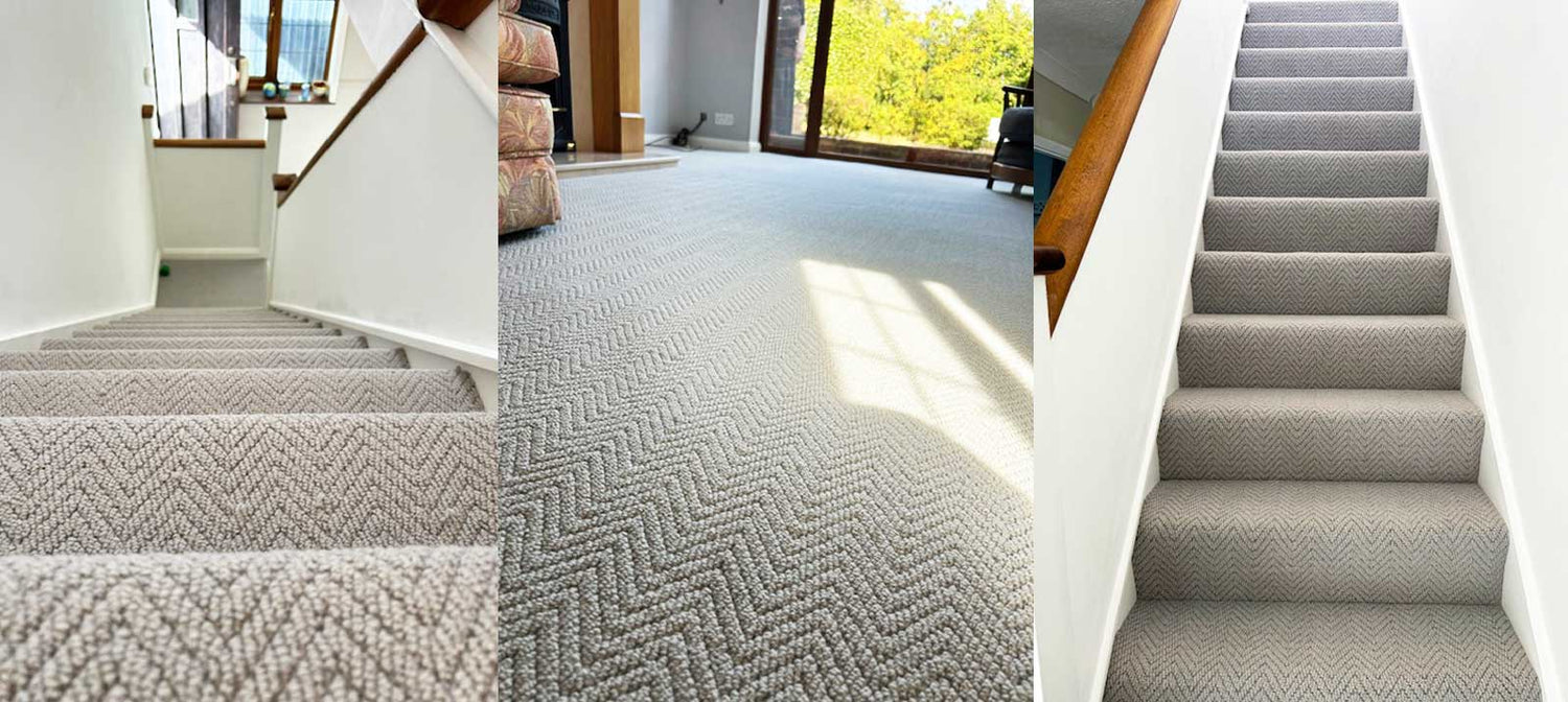 luxury new zealand wool carpet on stairs and lounge
