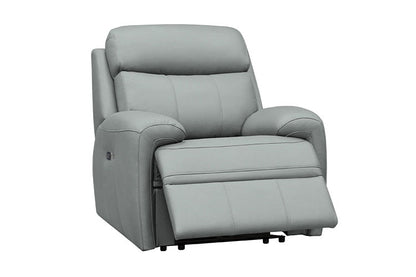 Gray recliner chair on a white background