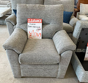 Coco 3-seater grey sofa and armchair