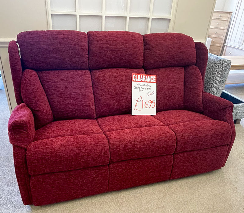 3-seater red sofa