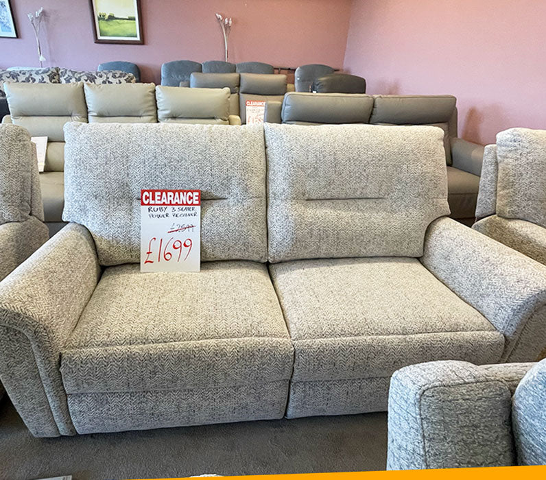 grey 3 seater power sofa