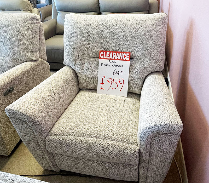 Grey power armchair