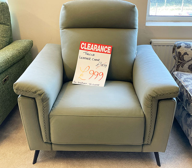 Green Thecla chair in leather