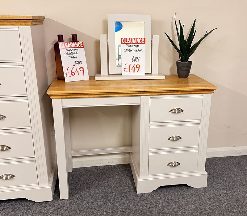 Phoenix dressing table and matching mirror