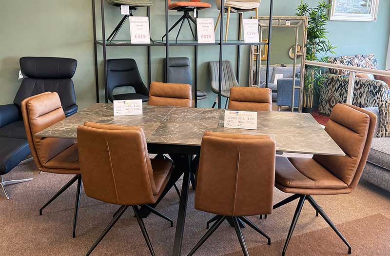 Galaxy Extending Table with 6 chairs