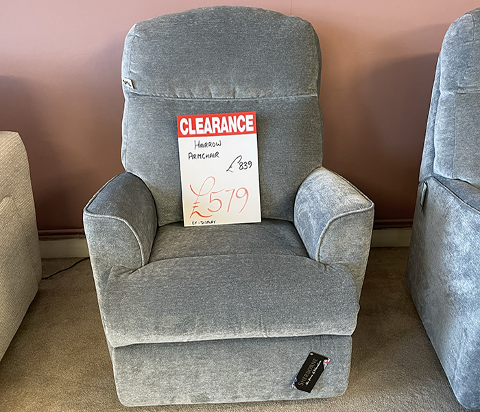 Dark grey armchair in velour on clearance